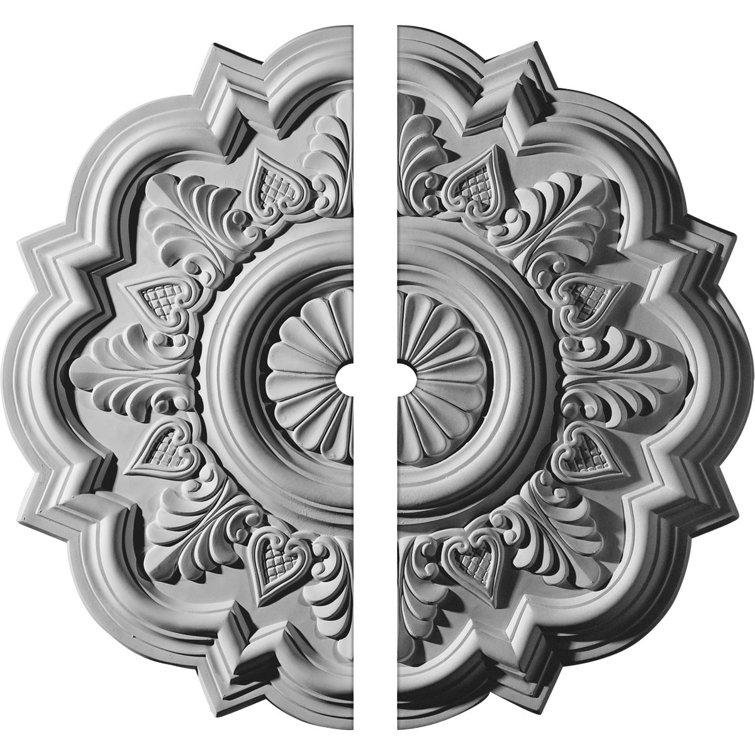 20.25" White Urethane Split Round Ceiling Medallion