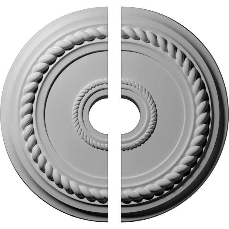 Alexandria Unfinished Round Rope Ceiling Medallion, 19.63 inches