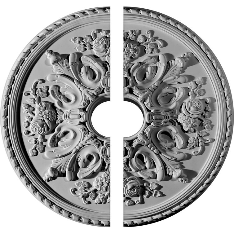 Bradford White Primed Polyurethane Split Ceiling Medallion