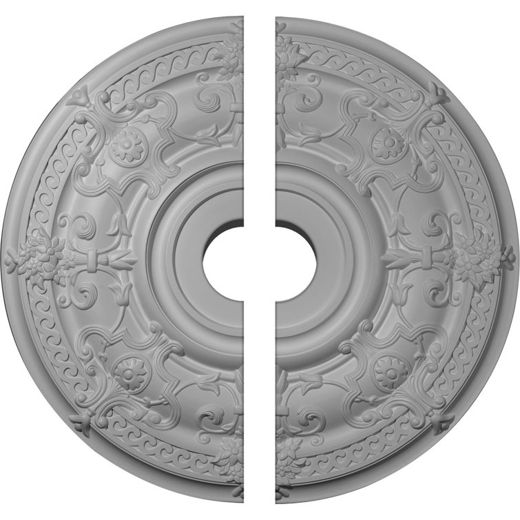 Dauphine 33.875" White Polyurethane Split Ceiling Medallion