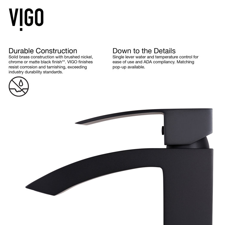 Matte Black Brass Single Hole Vessel Sink Faucet