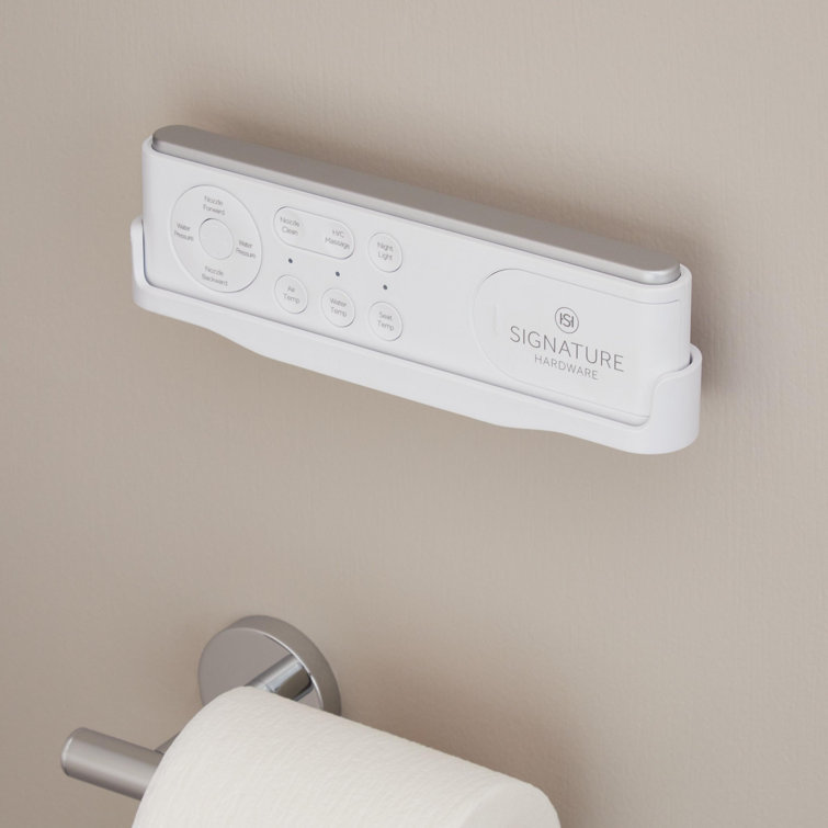 Vela White Ceramic Elongated One-Piece Toilet with Bidet Seat