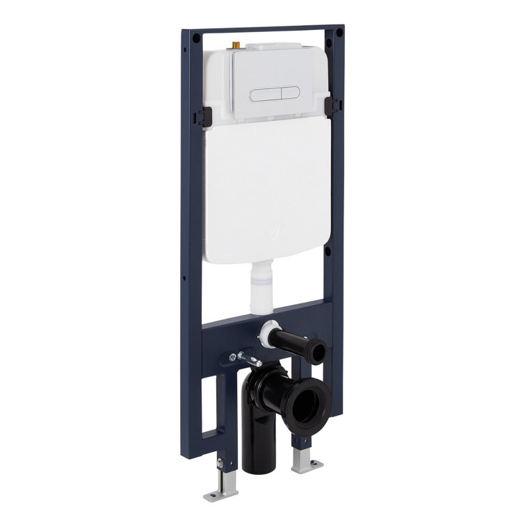 Arnelle Dual Flush Wall Mounted One Piece Elongated Chair Height Toilet with Actuator Plate Flush