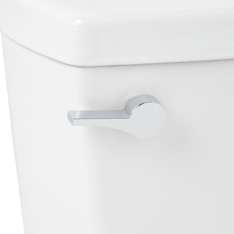 White Two-Piece Elongated High-Efficiency Toilet with Bidet Seat