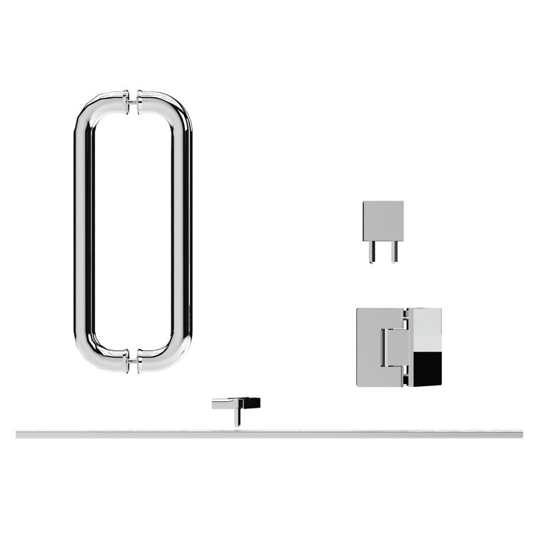 34'' Clear Tempered Glass Frameless Neo-Angle Shower Enclosure