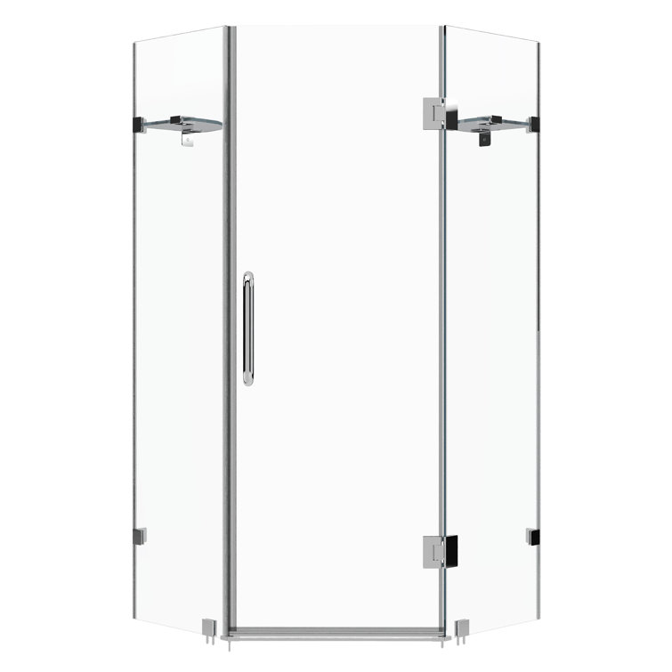 34'' Clear Tempered Glass Frameless Neo-Angle Shower Enclosure