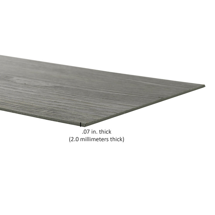 Sterling Silver Spruce Self-Adhesive Vinyl Plank Flooring 6" x 36"
