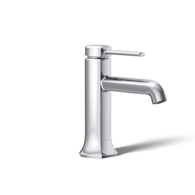 Polished Chrome Single-Handle Bathroom Sink Faucet with Drain Assembly