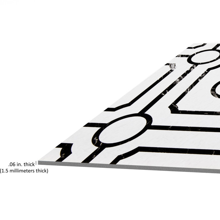 Carrera Pattern 12" x 12" Self-Adhesive Vinyl Floor Tiles