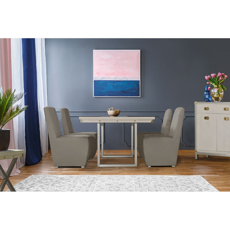 Menlo Station Light Oak Upholstered Parsons Side Chair