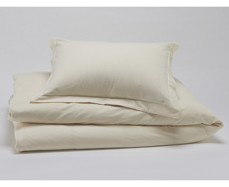 Undyed Organic Cotton Full/Queen Flannel Duvet Cover