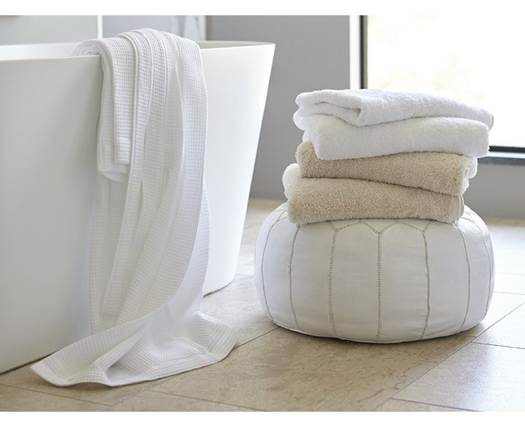 Fog Gray Organic Cotton Rectangle Bath Rug