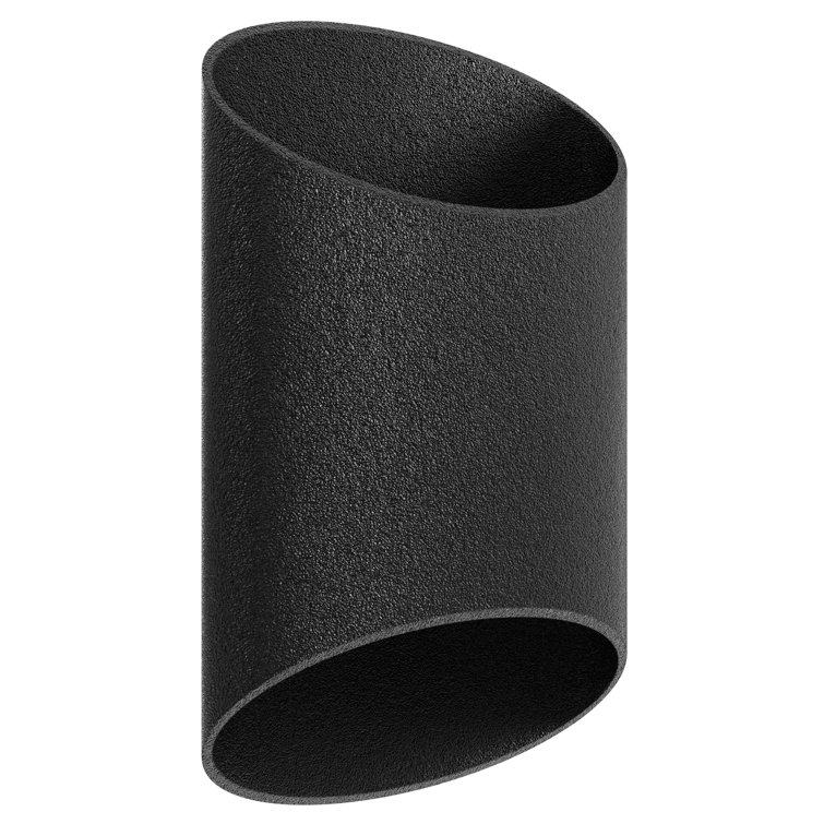Cylindrical Black Aluminum Dimmable Outdoor Sconce