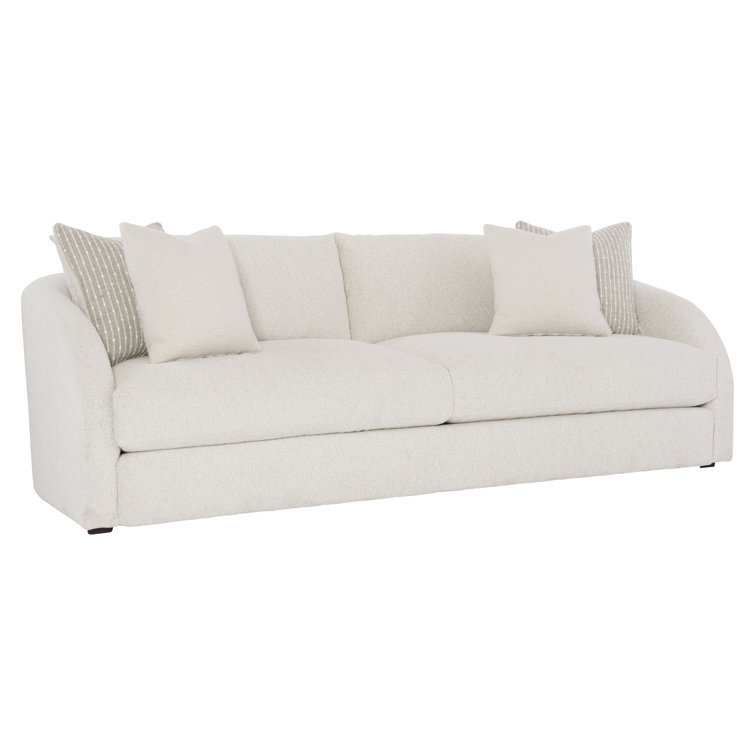 Terra 95" Cream Fabric Stationary Sofa