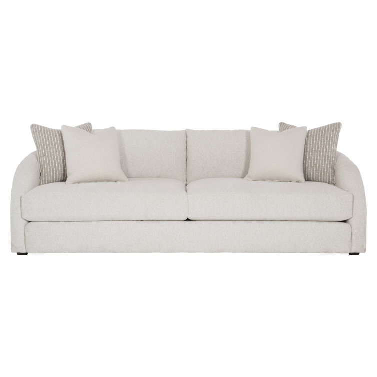 Terra 95" Cream Fabric Stationary Sofa
