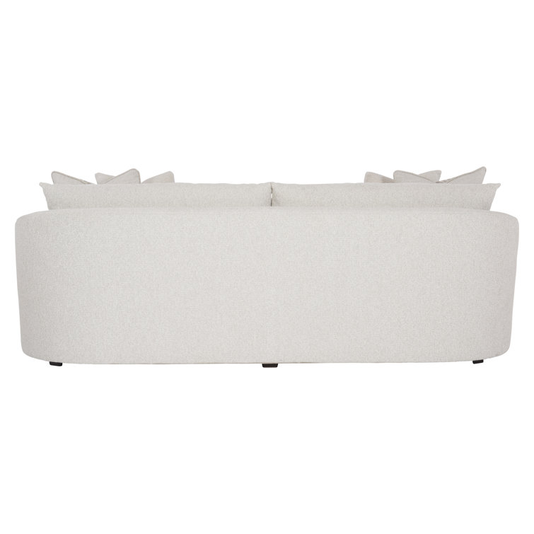 Terra 95" Cream Fabric Stationary Sofa