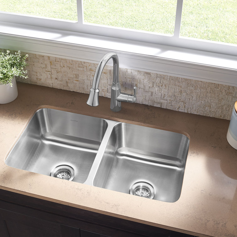Danville 32x18 Inch Stainless Steel Double Bowl Undermount Sink