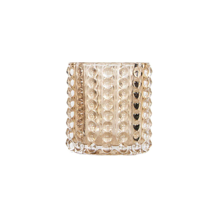 Amber Textured Glass Bubble Design Table Vase
