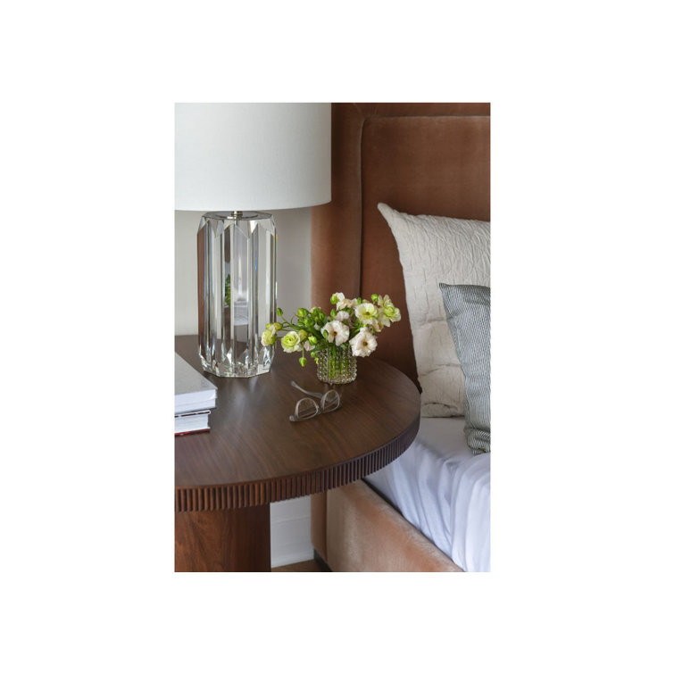 Amber Textured Glass Bubble Design Table Vase