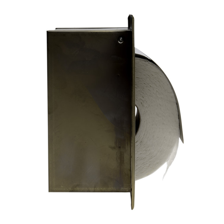 Brushed Gold Stainless Steel Recessed Toilet Paper Holder