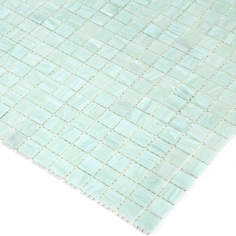 Ice Green Iridescent Glass Mosaic Wall and Floor Tile