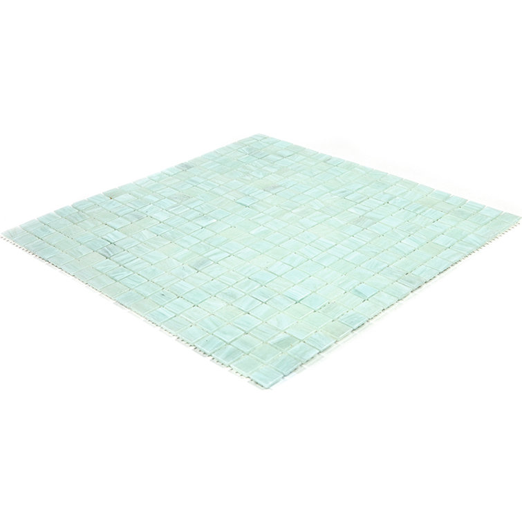 Ice Green Iridescent Glass Mosaic Wall and Floor Tile