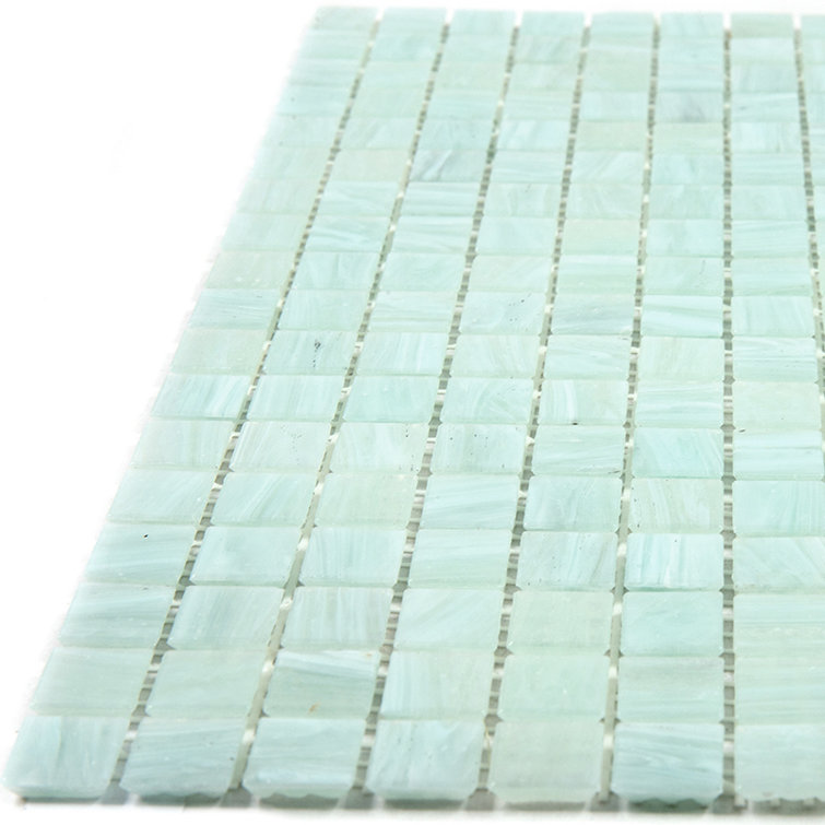 Ice Green Iridescent Glass Mosaic Wall and Floor Tile