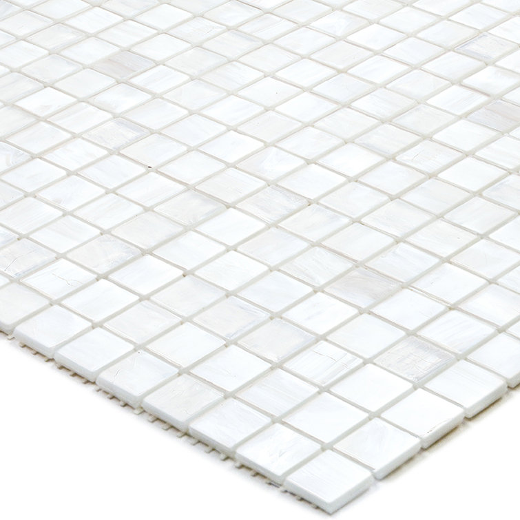 White Dove Glossy Iridescent Glass Mosaic Tile for Walls and Floors