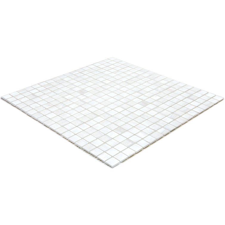 White Dove Glossy Iridescent Glass Mosaic Tile for Walls and Floors