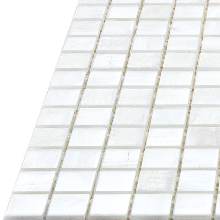 White Dove Glossy Iridescent Glass Mosaic Tile for Walls and Floors