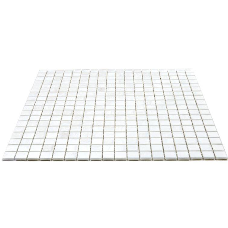 White Dove Glossy Iridescent Glass Mosaic Tile for Walls and Floors