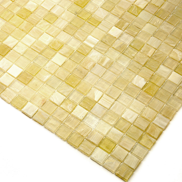 Cream Beige Glass Mosaic Wall and Floor Tile