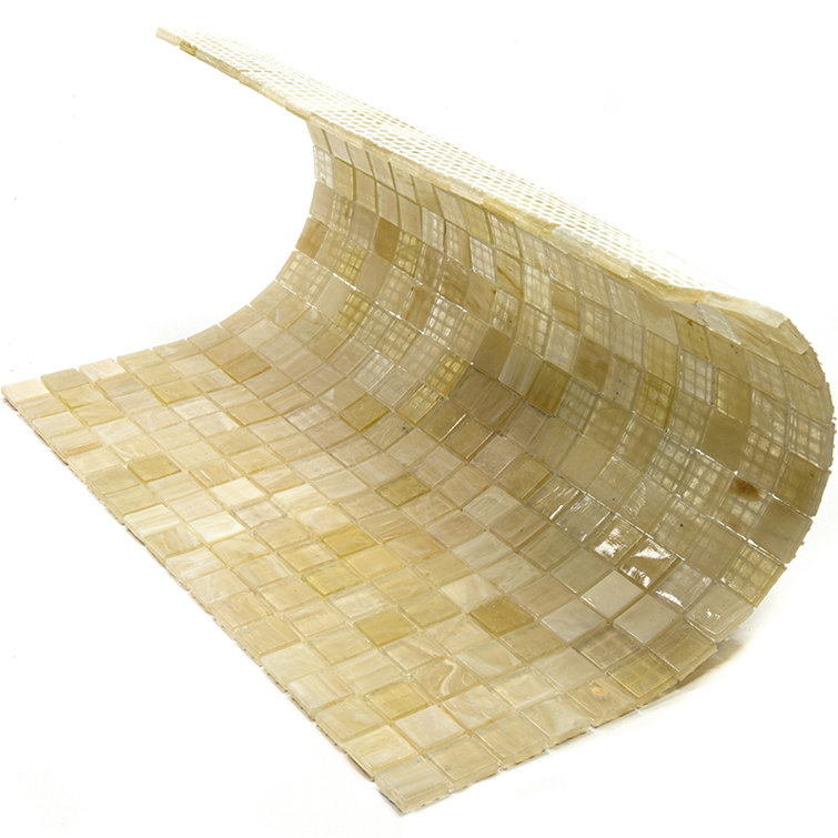 Cream Beige Glass Mosaic Wall and Floor Tile