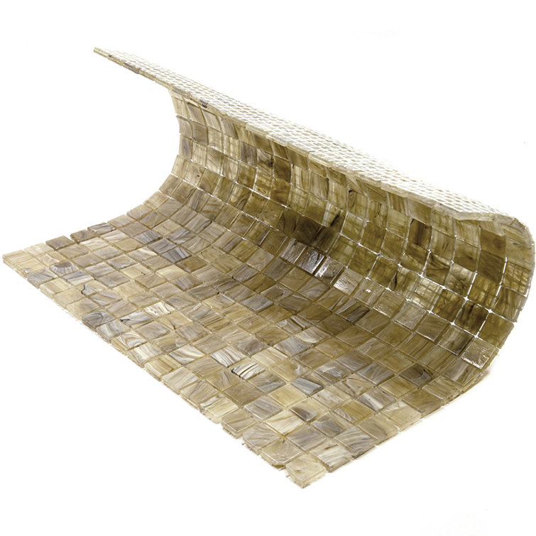 Golden Beige Glass Mosaic Wall and Floor Tile