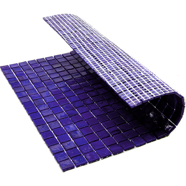 Glossy Royal Blue Glass Mosaic Wall and Floor Tile