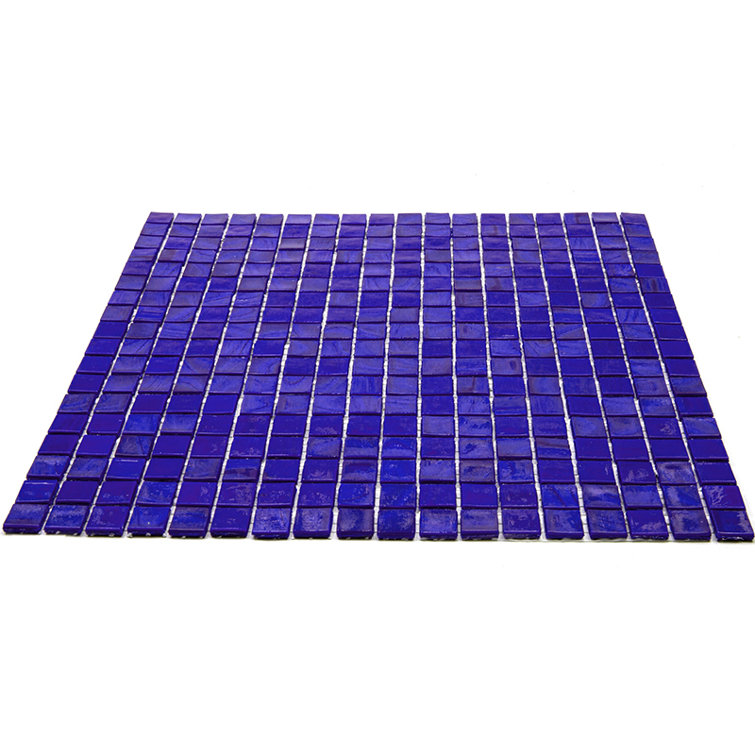 Glossy Royal Blue Glass Mosaic Wall and Floor Tile