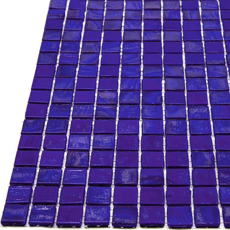 Glossy Royal Blue Glass Mosaic Wall and Floor Tile