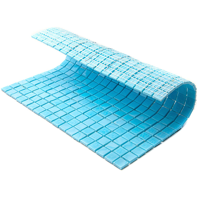 Sky Blue Glass Mosaic Wall and Floor Tile