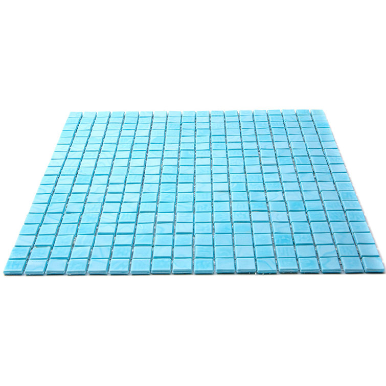 Sky Blue Glass Mosaic Wall and Floor Tile