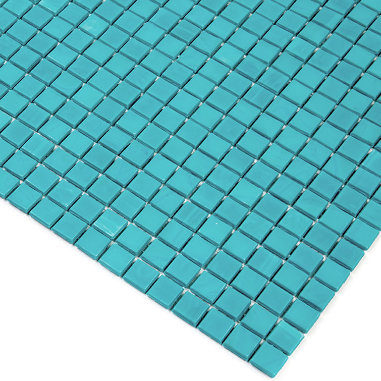 Turquoise Green Glossy Glass Mosaic Wall and Floor Tile