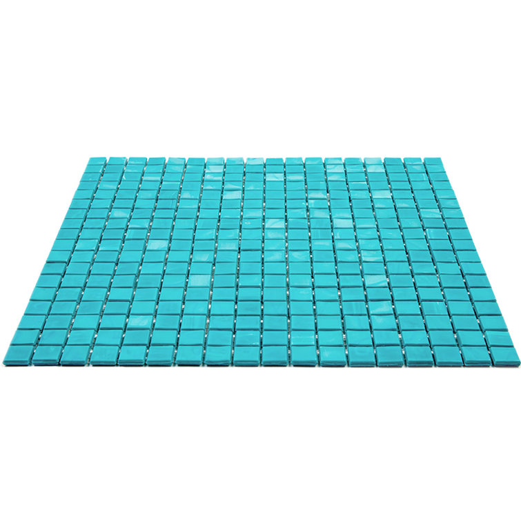 Turquoise Green Glossy Glass Mosaic Wall and Floor Tile