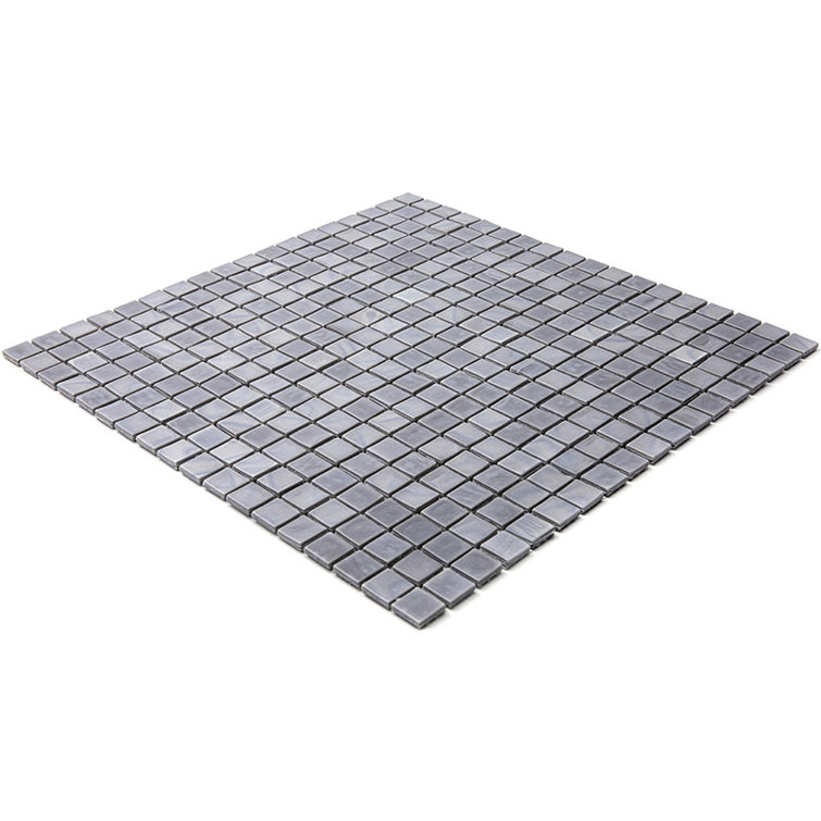 Metal Gray 11.6" x 11.6" Iridescent Glass Mosaic Tile