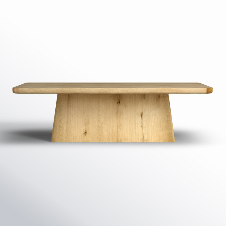 Natural Oak 95" Pedestal Dining Table
