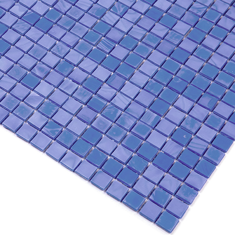 Neon Blue Glass Mosaic Wall and Floor Tile