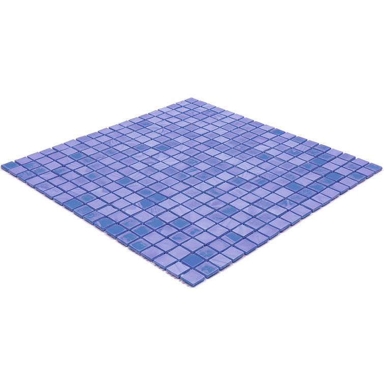 Neon Blue Glass Mosaic Wall and Floor Tile