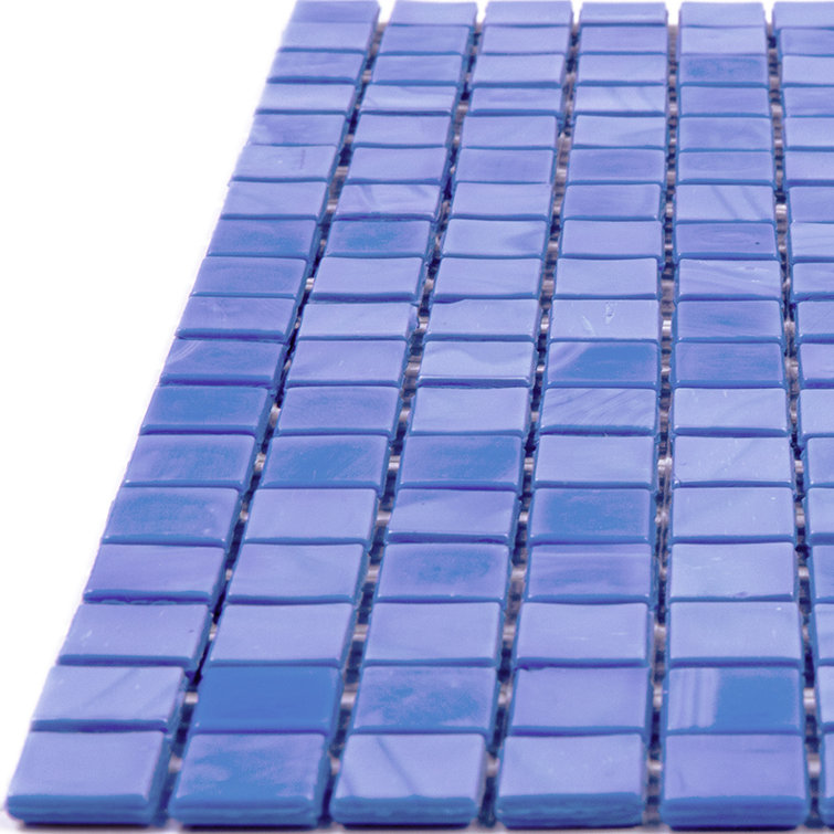 Neon Blue Glass Mosaic Wall and Floor Tile