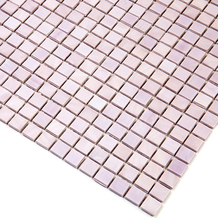 Lavender Iridescent Glass Mosaic Wall and Floor Tile