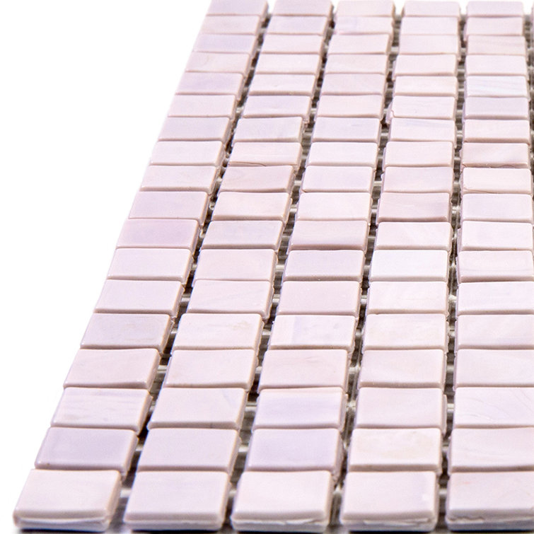 Lavender Iridescent Glass Mosaic Wall and Floor Tile