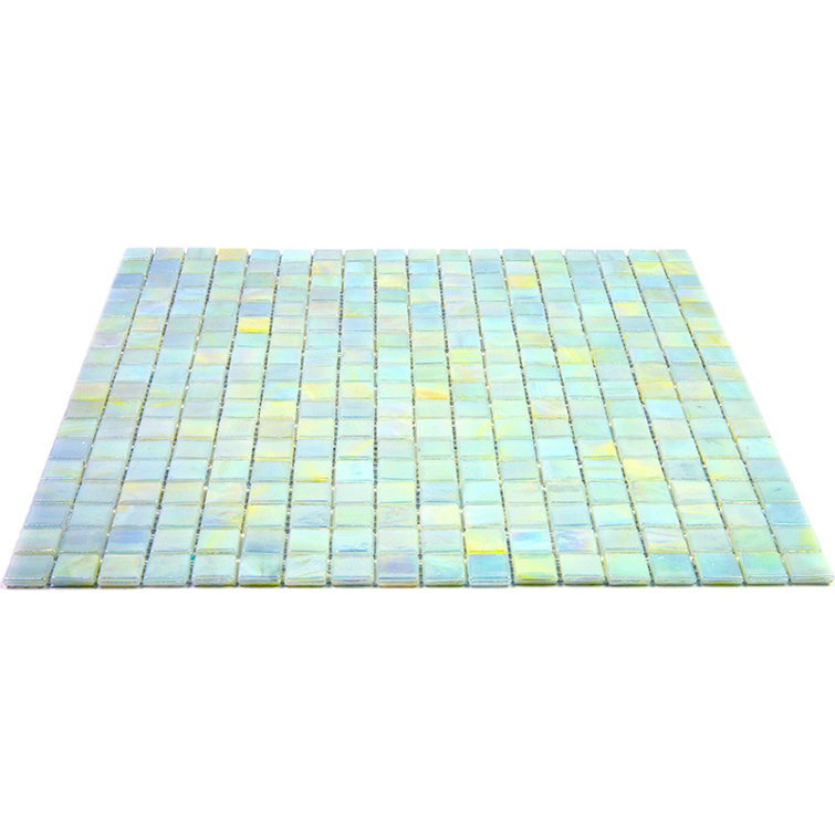 Skosh 11.6" Iridescent Glossy Glass Mosaic Tile