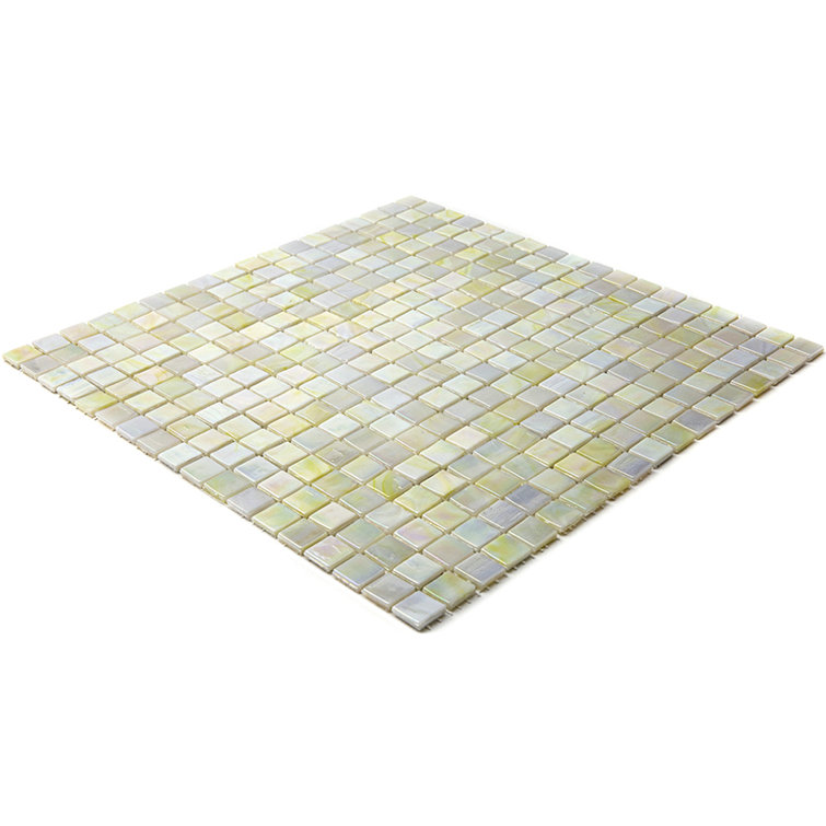 Skosh 11.6" x 11.6" Iridescent Glass Mosaic Tile